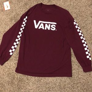 vanz maroon long sleeve